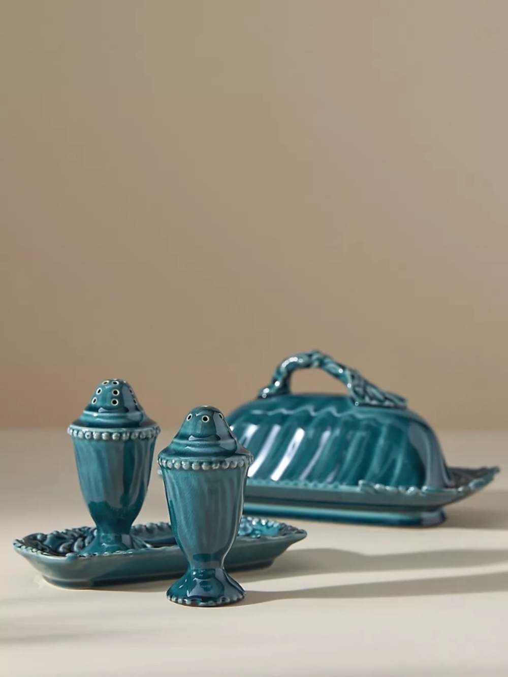 Anthropologie Paola Blue Butter Dish - Picture 3 of 3